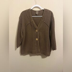 Cozy Brown Button-Up Cardigan